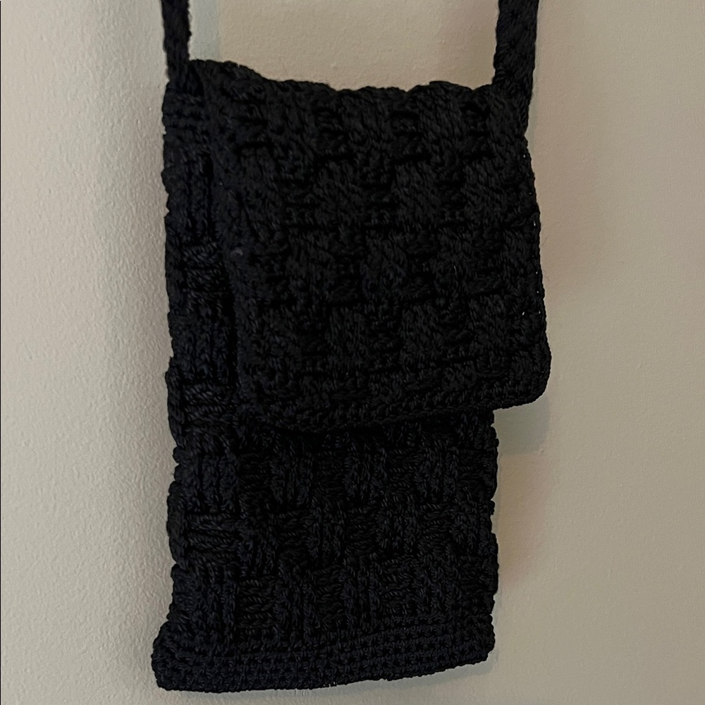 The Sak Black Crochet Mini Crossbody bag - Picture 2 of 6